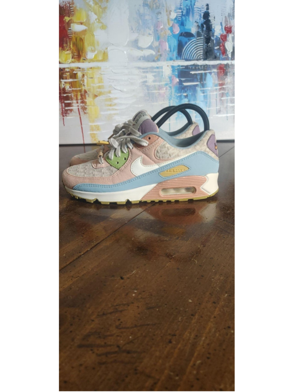 Nike Air Max 90 Sun Club Shoes Womens Size 7.5 Multicolor Sneakers DJ9997-100